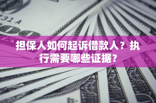 武汉担保人如何起诉借款人？执行需要哪些证据？