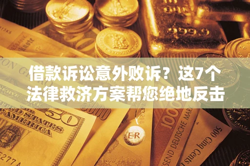 武汉借款诉讼意外败诉？这7个法律救济方案帮您绝地反击！