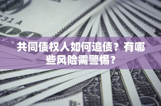 武汉共同债权人如何追债？有哪些风险需警惕？