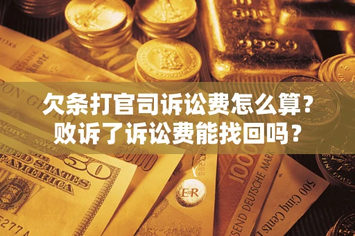 武汉欠条打官司诉讼费怎么算？败诉了诉讼费能找回吗？
