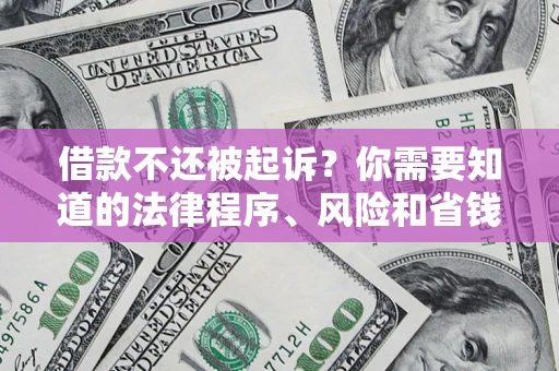 武汉借款不还被起诉？你需要知道的法律程序、风险和省钱技巧